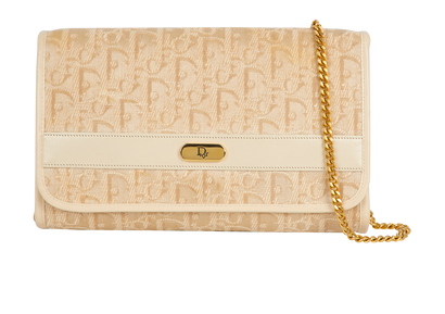 Christian Dior Vintage Trotter Crossbody Bag, &pound;450, Handbags, Cream, Canvas, Front view
